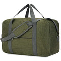 For United Airlines Foldable Carry on Bag 22x14x9 Travel Duffel Bag Packable luggage Duffle for Women and Men 40L (Army Green)