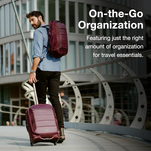 Osprey Ozone 2-Wheel Carry-On - Lightweight Carry-On Luggage with Oversized Wheels and Trolley Handle - Rolling Travel Suitcase for Air Travel, Overhead Compartments and Weekend Trips, Black