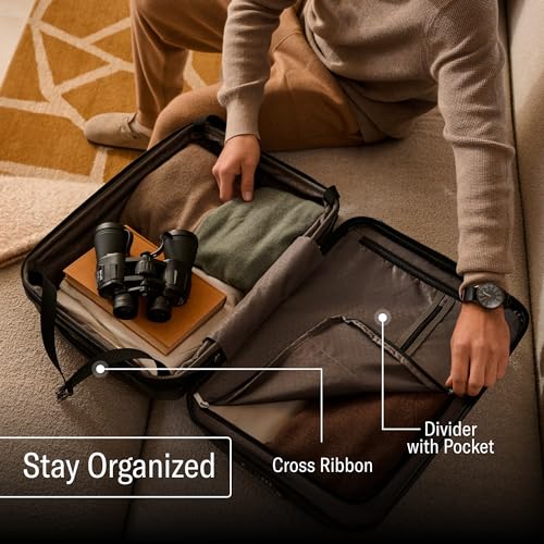 Samsonite Freeform Hardside Carry-On Luggage with Spinner Wheels - Hardshell Suitcase - TSA, Airline-Approved - Expandable Hard Shell, Smooth Rolling Wheels for Lightweight Travel – Black