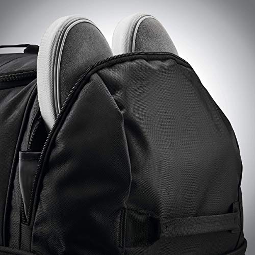 Samsonite Andante 2 Wheeled Duffel Bag – 22-Inch Durable Rolling Luggage with Inline Skate Wheels, Push-Button Handle & Spacious Compartments – Travel-Friendly and Lightweight - All Black