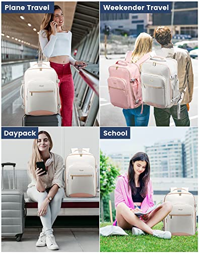 LOVEVOOK 40L Travel Backpack Flight Approved Carry on Backpack,3 Packing Cubes,Waterproof Personal Item Travel Bag,TSA Carry on Luggage Suitcase Travel Essentials,Gifts for Women & Men,fits 17" Laptop