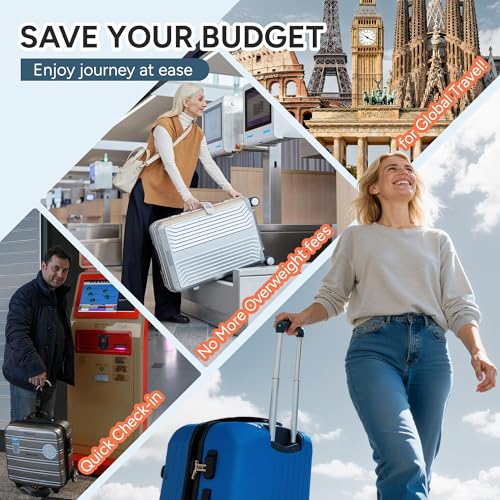 travel inspira Luggage Scale, Portable Digital Hanging Baggage Scale for Travel, Suitcase Weight Scale with Rubber Paint, 110 Pounds, Battery Included - Red