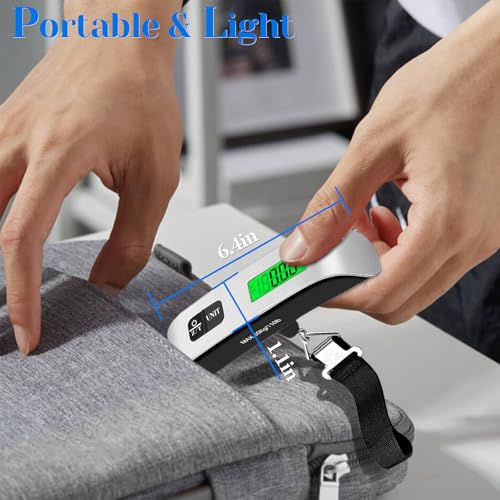 Luggage Scale, 110lb/50kg Portable Luggage Weight Scale, Silver