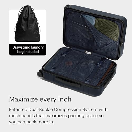 Away Carry-On Luggage - 22-Inch Lightweight Hardside Suitcase with 360° Spinner Wheels, Interior Compression System, TSA-Approved Lock - Navy Blue