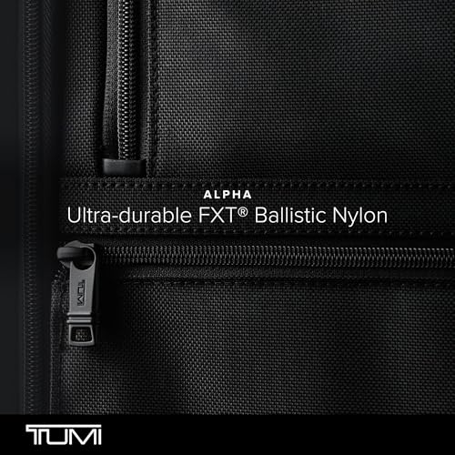 TUMI - Alpha Large Dual Access Expandable 4-Wheeled Carry-On Luggage - Zipper Expansion - Durable and Lightweight Travel Suitcase - TSA Lock Tracer - Navy Blue