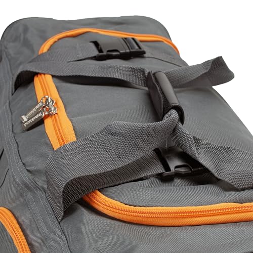 Rockland 22" Polyester Rolling Duffel Bag, Charcoal
