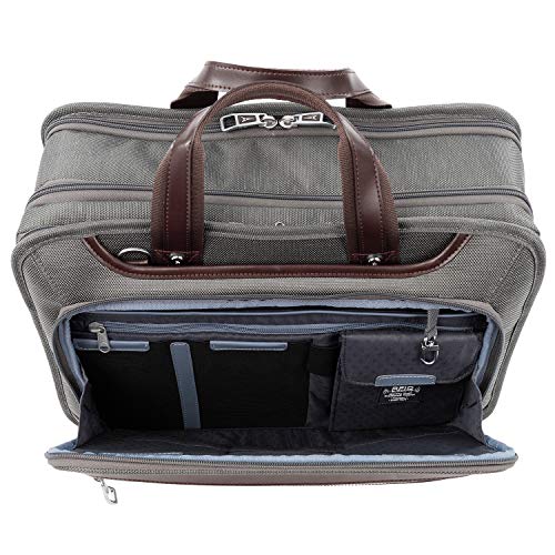 Travelpro Platinum Elite Expandable Business Laptop Briefcase, Fits up to 15.6 Laptop, Work School Travel, Men and Women, Vintage Grey