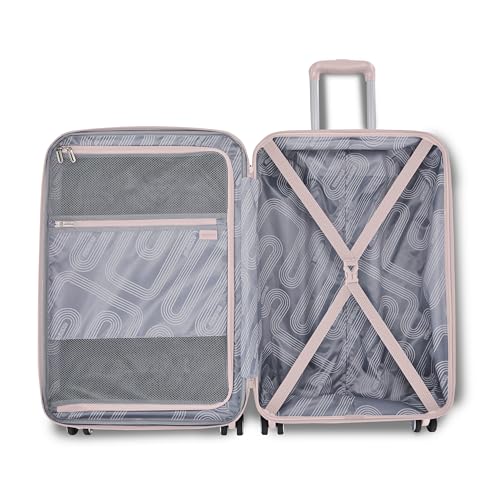 American Tourister Stratum 3.0 Carry-On Spinner, Airline Approved, Durable Hardside Luggage, Expands 1.5", RightHeight™ Adjustable Handle, Pink Blush