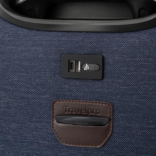 Travelpro Platinum Elite Underseat Spinner Tote Bag with USB Port, True Navy, 16-Inch