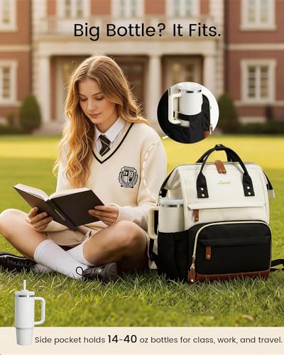LOVEVOOK Laptop Backpack for Women, 15.6 Inch Work Business Backpacks Purse With Large Capacity, Waterproof Nurse Bag College Bookbag for School, Waterproof Casual Daypack for Travel