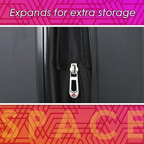 Travelers Club Chicago Hardside Expandable Spinner Luggage, Purple, 22" Carry-On