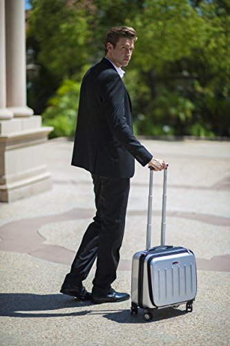 Rockland Revolution Hardside Rolling Computer Case, Blue, Carry-On 17-Inch
