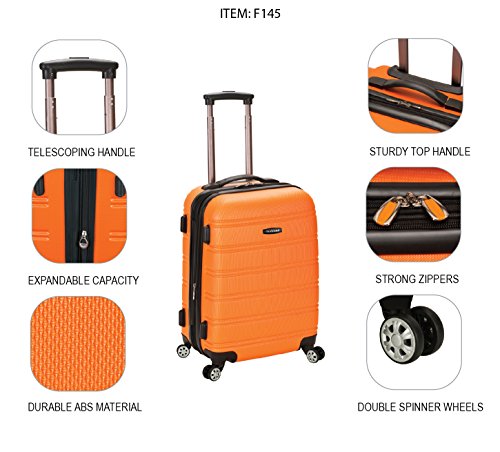 Rockland Melbourne Hardside Expandable Spinner Wheel Luggage, Carry-On 20", Mint
