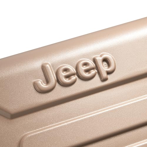 Jeep JH004C Hardside Expandable Luggage with Spinner Wheels, Beige, Carry-On 20 Inch