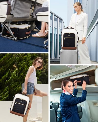 LOVEVOOK Large Travel Backpack for Women, TSA Carry on Backpack for Airplanes, 40L Personal Item Travel Bag for Women fits 17" Laptop,Waterproof Carry on Bag Airplane Approved with 3 Packing Cubes