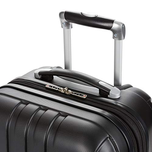 SwissGear 7585 Hardside Expandable Luggage with Spinner Wheels, Black, Carry-On 19-Inch