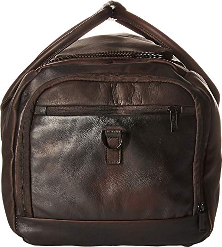 Kenneth Cole REACTION Duff Guy Colombian Leather 20" Single Compartment Top Load Travel Duffel Bag, Brown