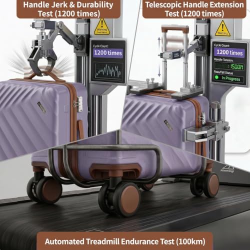 Rosamo 3 Piece Luggage Set Expandable Hardside, 20in Suitcase with Matching Travel Bags, 22x14x9 Airline Approved Carry On, TSA Lock & Spinner Wheels, ABS+PC, (purple)