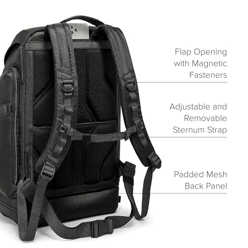 TUMI - Alpha Bravo Expedition Flap Backpack - Large Carry On Backpack - 21.0" X 12.5" X 7.5" - Fits up to 17" Laptop - Black