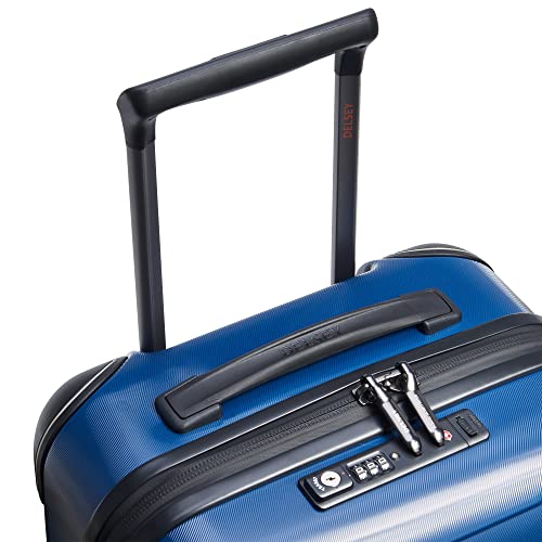 DELSEY PARIS Cactus Hardside Luggage with Spinner Wheels, White/Blue, Carry-On 19 Inch