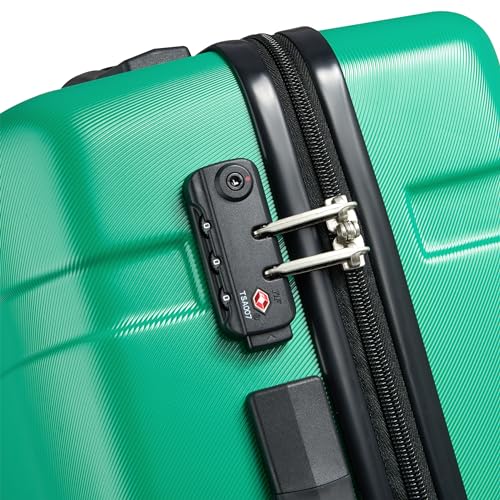 United Colors of Benetton Now! Hardside Luggage with Spinner Wheels, Green, Carry-On 19 Inch