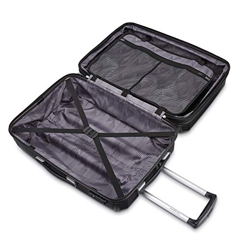 Samsonite Winfield 3 DLX Hardside Expandable Luggage with Spinners, Black, Carry-On 20-Inch