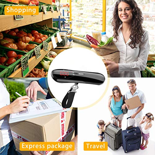 Digital Luggage Scale 110lb Portable Travel Hanging Suitcase Weight Scales