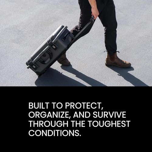 NANUK 935 Pro Photo Kit – Waterproof Travel Camera Hard Case with Padded Dividers and Wheels, 22” x 14” x 9” - Dustproof and Impact Resistant, Airline Carry-On Approved – Olive