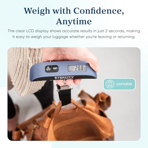 Etekcity Luggage Scale, Digital Suitcase Weight Scale for Travel, 110 lb