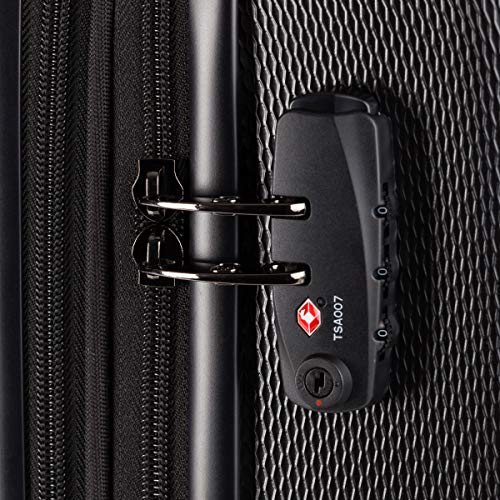 SwissGear 7272 Energie Expandable Hardside Luggage with Spinner Wheels and TSA Lock, Black, Carry-On 19-Inch