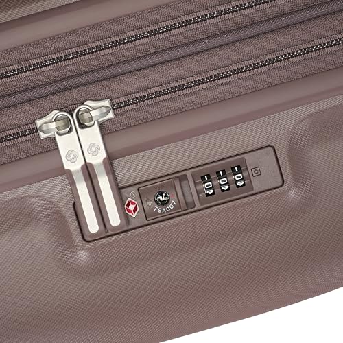 Samsonite Elevation Plus - Carry-On Hardside Luggage - Scratch Resistant Polypropylene Shell, RightHeight™ Adjustable Handle, Integrated AirTag Holder, TSA Lock, WetPak™ Compartment - Chocolate Mauve