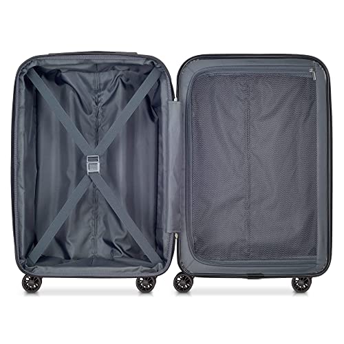 DELSEY PARIS Helium Aero Hardside Expandable Luggage with Spinner Wheels, Black, Carry-On Plus 21 Inch