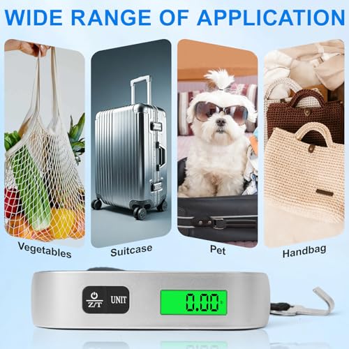 QIHATR Luggage Scale, 110lb Luggage Weight Scale for Travel,Backlit LCD