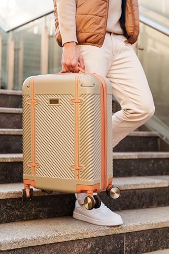 Dockers Spectra Hardside Expandable 8-Wheel Spinner Travel Carry On Luggage, 20-Inch, Timberwolf
