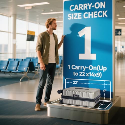 QIMER 20 Inch Carry On Luggage Airline Approved with Spinner Wheels, 100% PC Hard Shell Carry On Suitcase with TSA Lock, Smooth Rolling Wheels, Lightweight Travel for Men and Women Gold Slightly Small