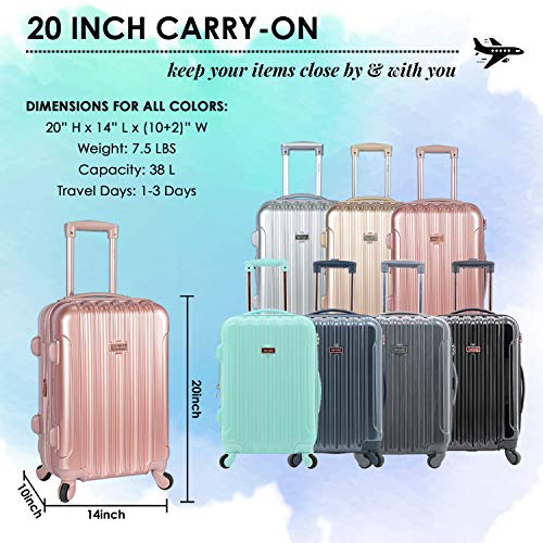 kensie 20" "Alma" Carry-On TSA-Lock Spinner Luggage