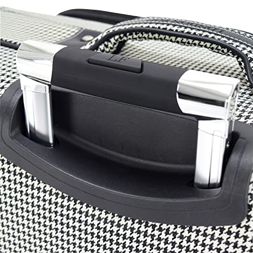 London Fog Oxford III 20" Expandable Spinner Black-White Houndstooth