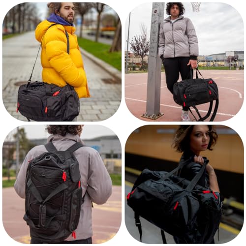 BAGSMART Gym Bag for Women & Men, 35L/63L Sports Travel Duffel Backpack with Shoe Compartment Laptop Compartment, Water Resistant Carry On Weekender Bag for Airplane