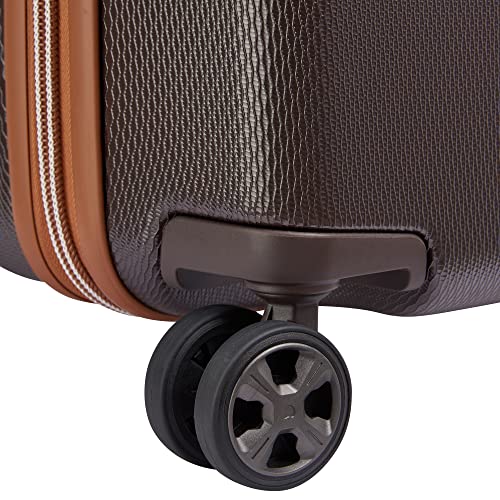DELSEY PARIS Chatelet Air 2.0 - Hardside Carry-On Luggage 19 Inch - 360° Spinner Wheels - TSA Lock - USB Port - Lightweight Polycarbonate Travel Suitcase, Chocolate Brown