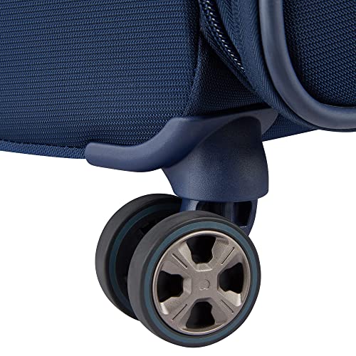 DELSEY PARIS Helium DLX Softside Expandable Luggage with Spinner Wheels, Navy Blue, Carry on 20 Inch
