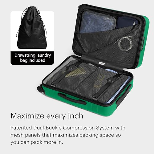 Away Amazon Exclusive Bigger Carry-On Luggage - 23-Inch Lightweight Hardside Suitcase with 360° Spinner Wheels, Interior Compression System, TSA-Approved Lock - Palm Green