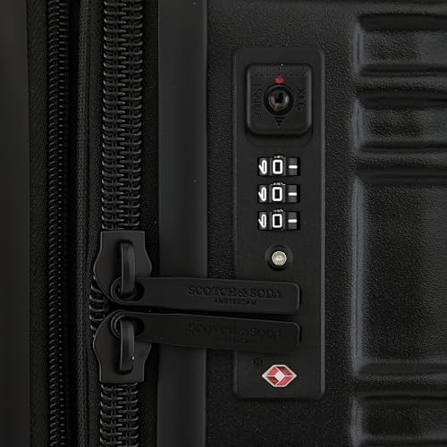 Scotch & Soda Rotterdam Expandable Hardside Luggage, Black, 22" Carry-On