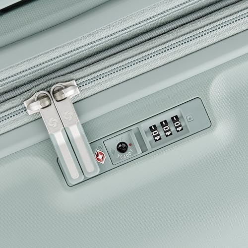 Samsonite Elevation Plus - Carry-On Hardside Luggage - Scratch Resistant Polypropylene Shell, RightHeight™ Adjustable Handle, Integrated AirTag Holder, TSA Lock, WetPak™ Compartment - Cypress Green
