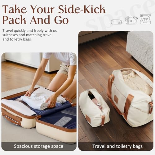 Coolife Suitcase Set 3 Piece Luggage Set Carry On Hardside Luggage with TSA Lock Spinner Wheels (Navy, 3 piece set (DB/TB/20))