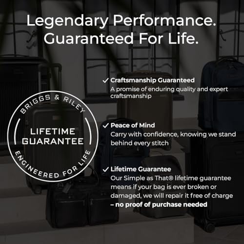 Briggs & Riley 21" Global Carry On Expandable Spinner - Luggage for Travel, Suitcases with Wheels, Hardside Rolling Bag for Men & Women, Self-Repairing Zipper - Sympatico Collection, Olive