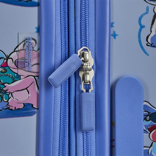 American Tourister STITCH CARRY-ON SPINNER Luggage - Airline Approved, Durable Hardshell with RightHeight Adjustable Handle - Expands 1.5in - Roll Confidentially with Dual 360 Spinner Wheels