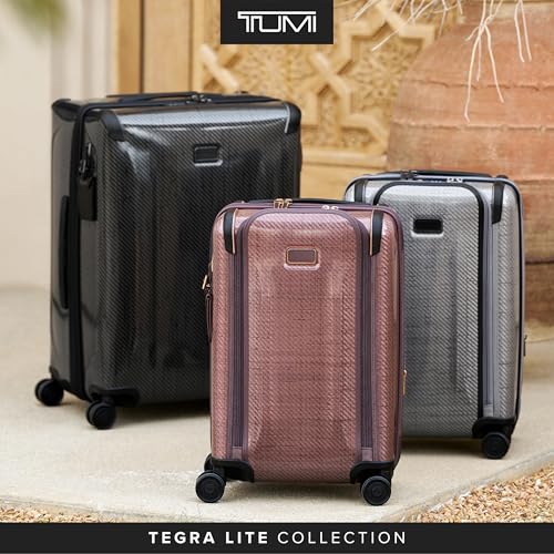 TUMI - Tegra-Lite 4 Wheel Luggage - Highly Durable Suitcase, Flexible Shell, Sleek and Lightweight Men's and Women's Expandable Rolling Bag - Front Pocket Expandable Carry On, Black Graphite