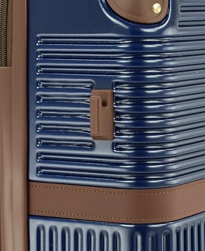 London Fog Brentwood IV 20" Expandable Spinner Carry-on Hardside, Midnight Blue