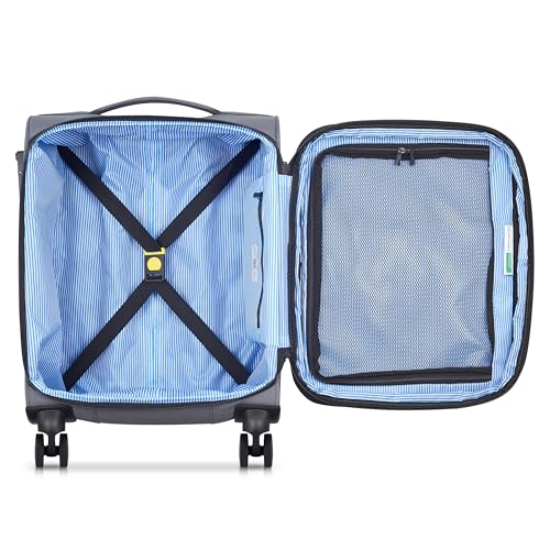United Colors of Benetton Be Softside Expandable Luggage with Spinner Wheels, Anthracite, Carry-On 19 Inch