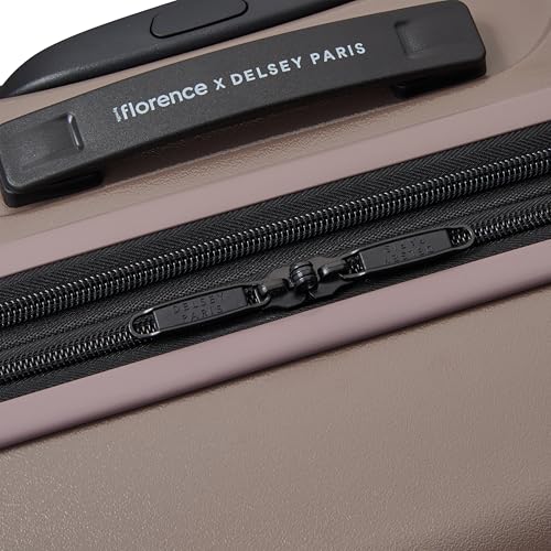 florence by mills Catch Flights Hardside Expandable Luggage with Spinner Wheels, Chestnut, Carry-On 20 Inch
